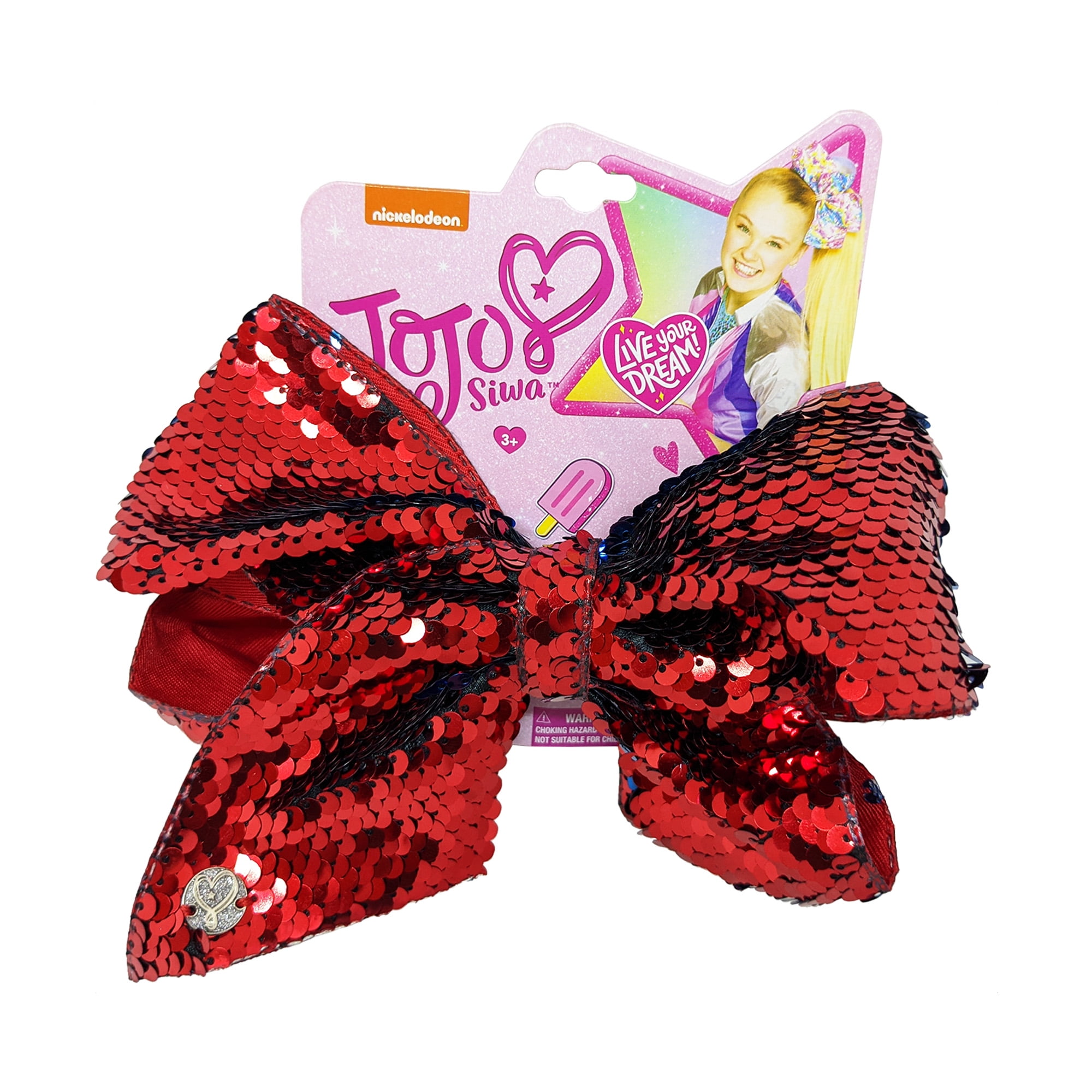Jo Jo Siwa Bow in Sparkly Red
