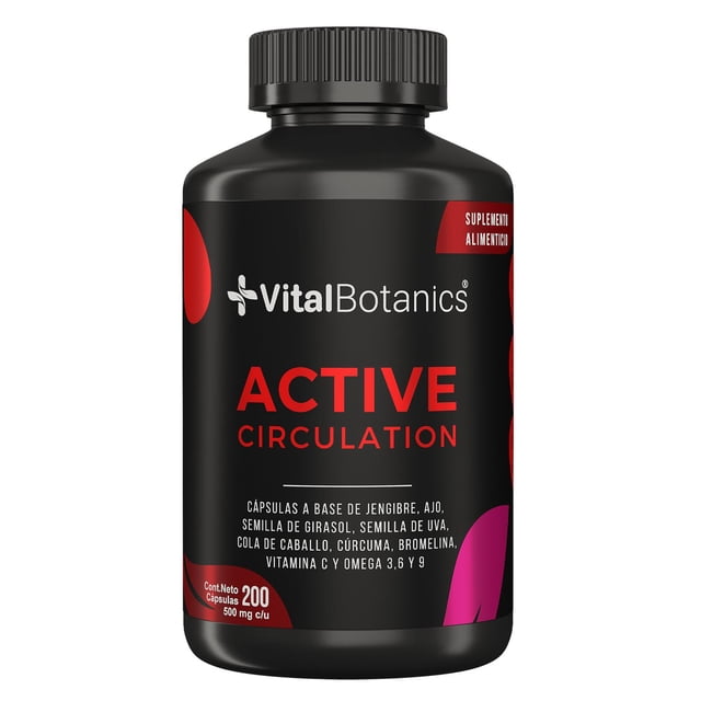 Active Circulation Vital Botanics 200 cap Omega 3 Vitamina C Vital Botanics ACTV_CRCLATION_200