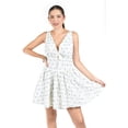 thumbnail image 1 of Vestido bordado de flores Roman Fashion /Juvenil, 5814 (Blanco /flor azul) blanco CH, 1 of 5