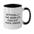 thumbnail image 2 of Special Truck driver Gifts, Officially the World's Coolest, Birthday Unique Gifts, Two Tone 11oz Mug For Truck driver from Boss, Truck driver gifts for men, Truck driver gifts for women, Unique truck, 2 of 5