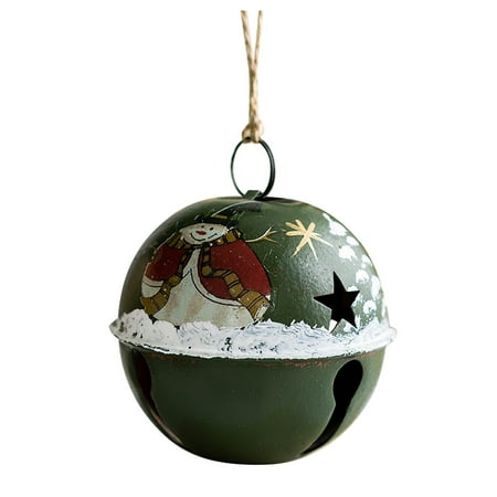 

Heiheiup Christmas Bell Pendant Antique Iron Snowman Bell Pendant Christmas Tree Decoration Pendant Christmas Ornaments String for Balloons