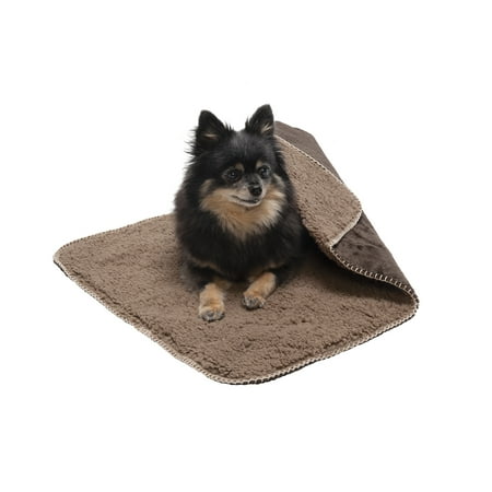 UPC: 0842229114638 | FurHaven Pet Throw Blanket | Waterproof Snuggly & Warm Faux Lambswool & Terry Pet Throw Blanket Espresso Small