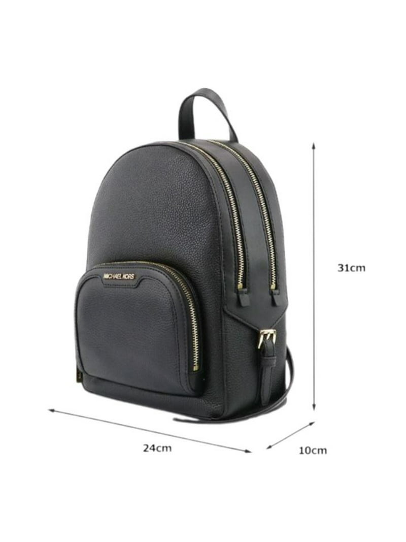 MICHAEL KORS ブラック リュック Michael Kors Women's Pebbled Leather Backpack, Zip Pocket, Black