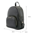 thumbnail image 3 of Michael Kors Jaycee Women's Zip Pocket Pebbled Leather Medium Backpack, Black, 3 of 8