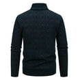 thumbnail image 6 of Tawop Mens Jacket Stand Collar Casual Knit Sweaters Winter Fall Jackets for Men,Navy,2XL, 6 of 8