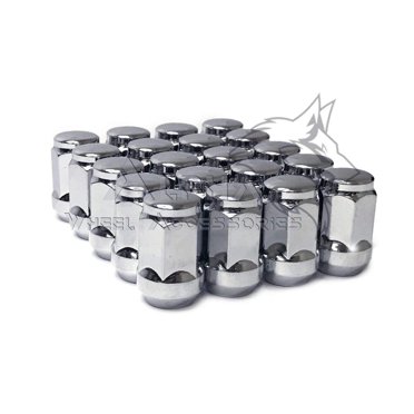 32pc Black 1/2-20 Spline Lug Nuts With Key - For Ford F-250/F-350, E-250/E-350