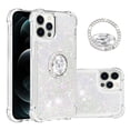 thumbnail image 1 of Funda para iPhone 12 Pro con Brillo Líquido Flotante, Purpurina, Parachoques y Anillo Giratorio Soporte, 1 of 5