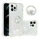 thumbnail image 1 of Funda para iPhone 12 Pro con Brillo Líquido Flotante, Purpurina, Parachoques y Anillo Giratorio Soporte, 1 of 5
