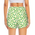 thumbnail image 2 of Lsque Daisies Flowers Printed Women's Running Shorts with Liner Pockets,Elastic Quick Dry Workout Athletic Gym Yoga Shorts,Womens High Waist Shorts-, 2 of 9