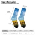 thumbnail image 5 of Yiaed Blooming Sunflower Field Print Great elasticity Crew Socks Sports socks for Men and Women, 5 of 5