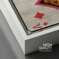 thumbnail image 4 of PixonSign Framed Canvas Print Wall Art Ace in Deck of Cards Pop Culture Toys Wood Panels Modern Art Modern Fun Multicolor Warm for Living Room, Bedroom, Office - 16"x24" White, 4 of 5
