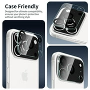 [2 Pack] Camera Lens Protector for Apple 17 Pro Max, 9H Tempered Glass Camera Cover Screen Protector Accessories, HD Clarity, Anti-scratch, Bubble Free, Case Friendly, Shockproof Full Protective
