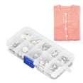thumbnail image 4 of Women Shirt Brooch Buttons, Rose Pattern Strong Plastic Widely Used No Sew Buttons 150 Pieces  For Shirts, 4 of 8