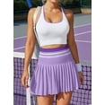 thumbnail image 5 of Charmo Womens Two Piece Tennis Dress High Waist Pleated Tennis Skirt with Shorts Racerback Crop Golf Workout Skirts Sets, 5 of 8