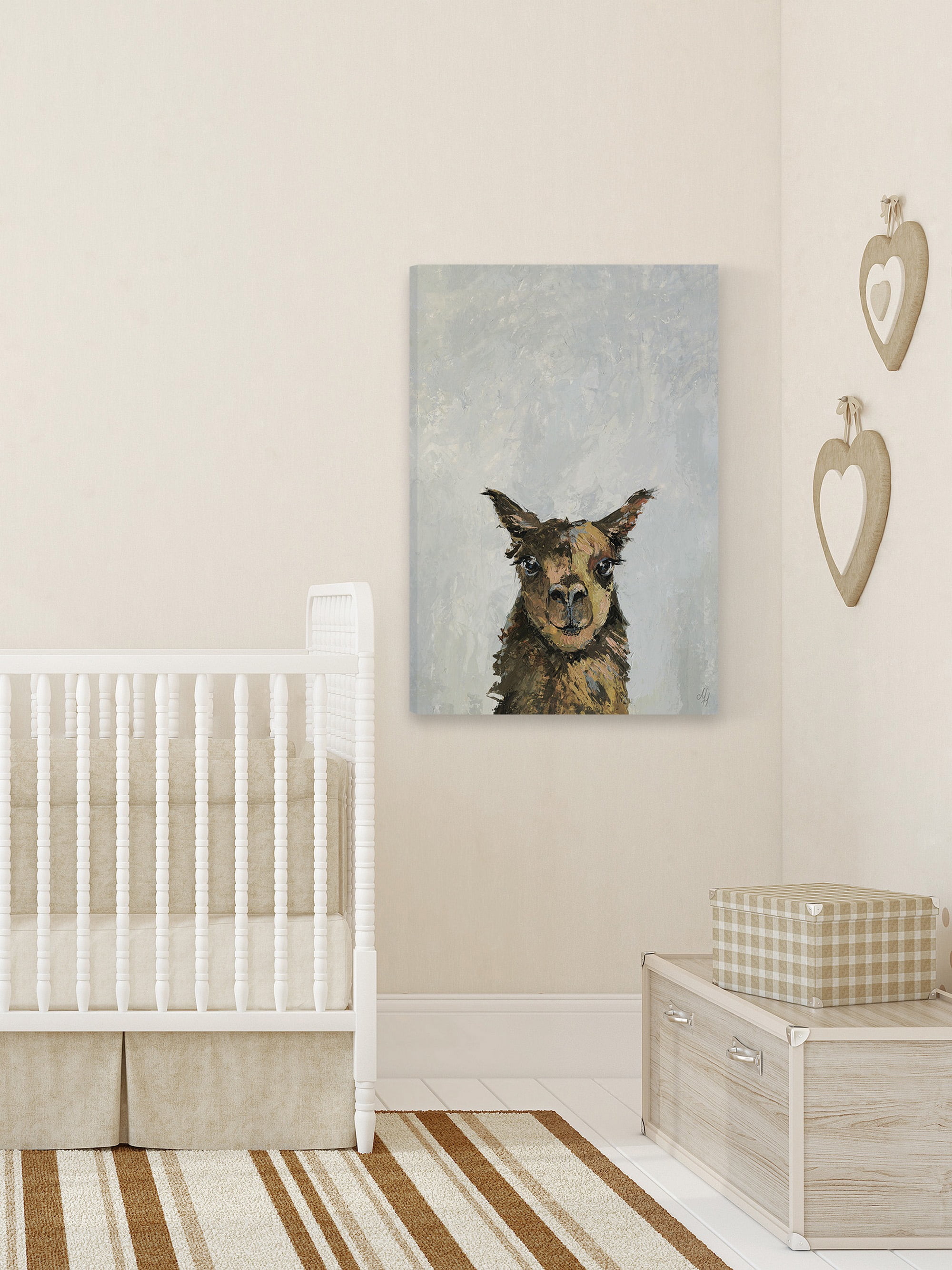 Marmont Hill Naughty Llama II Canvas Wall Art