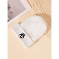thumbnail image 1 of 3pcs/1pc Children's Warm Knitted Hat For Autumn And Winter,NY Embroidered Design,Ear Protection Warm Beanies WHITE One Size, 1 of 5
