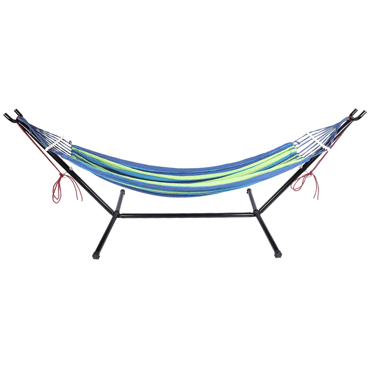 2Person Hammock with WeatherResistant Canvas and Metal Stand by