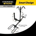 thumbnail image 2 of Stromberg Carlson Bike Rack BC-202 2 Inch Receiver Hitch Mount; Holds 2 Bikes; Up To 80 Pound Weight Capacity; Bike Wheel Rests In Loop; Foldable; Black; Steel, 2 of 6