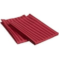 thumbnail image 1 of 650-Thread Count 100% Egyptian Cotton Mediumweight Stripes Pillowcase Set Burgundy / Standard, 1 of 1