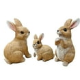 thumbnail image 7 of 3-Piece Rabbits Garden Statues, Cute Easter Bunny Figurines Outdoor Garden Statues for Patio, Balcony, Yard, Party Dinner and Home Decor for Indoor & Outdoor Use, Festive Holiday Gift, Mom Gifts, 7 of 7