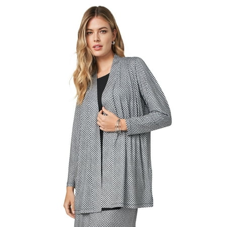 Jessica London Women's Plus Size Stretch Knit Open Front Knit Topper
