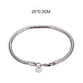 thumbnail image 5 of opvise Bracelet Thin Silver Plated Women Shining Bangle for Party, 5 of 8