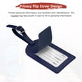 thumbnail image 4 of Conjunto de Funda para Pasaporte y Etiqueta de Equipaje Uxcell - Funda de Pasaporte de Privacidad Segura - Etiquetas de Maleta - [Azul Oscuro - Cuero PU] Accesorios de Viaje, 4 of 7