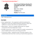 thumbnail image 2 of Front Forward Subframe Bushing Kit - Compatible with 2008 - 2018 Honda Accord 2009 2010 2011 2012 2013 2014 2015 2016 2017, 2 of 2
