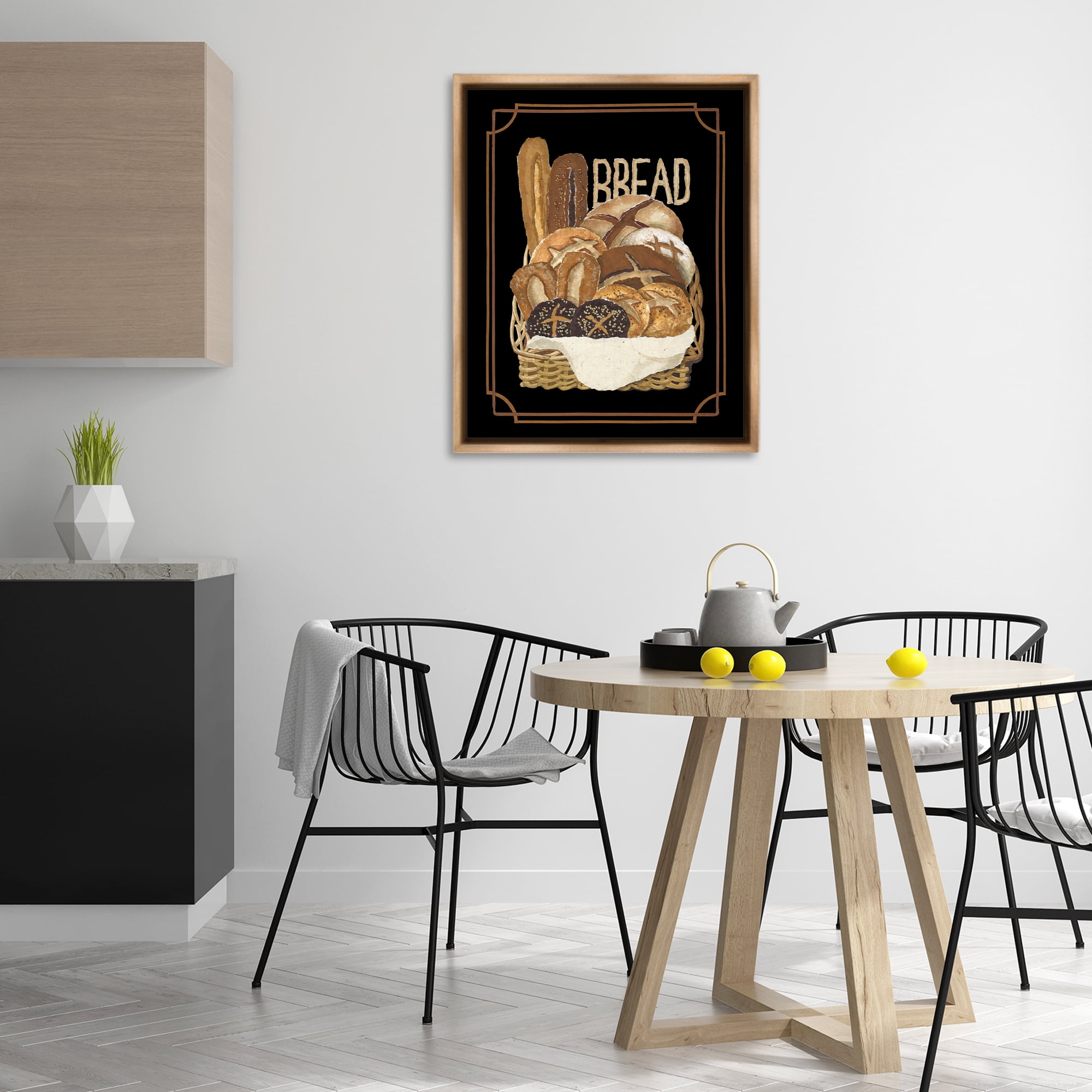 Stupell Industries Traditional Bread Basket Food & Beverage Painting Brown Floater Framed Art Print Wall Art, 25 x 31