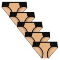 thumbnail image 3 of YOTMKGDO Cotton Underwear for Women, Bladder Control Underwear for Women, Briefs Underpants Patchwork Women Underwear Color Bikini Panties Solid, Ladies Underwear Panties (#1 Beige, 5XL), 3 of 9