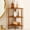 Bamboo, variant on 3-Tier Free Standing Corner Shower Caddy, Bamboo Wood Bathroom Shower Shelf for Inside Shower Organizer & Storage Foot Rest Shower Stool