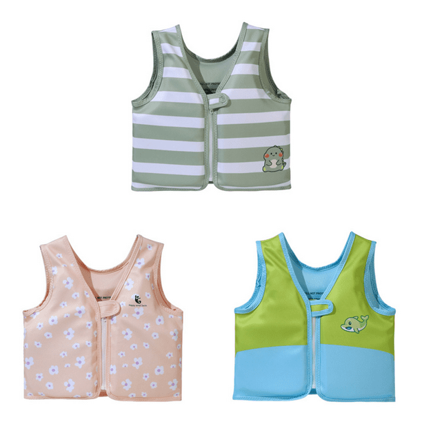 Lindo Chaleco Natación para Pequeños Chaquetas Flotantes Dibujos Animados Y Niñas (gris)