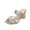 Silver, variant on Bxsruta Rhinestone-Studded Transparent Heel Sandals, Thick Rubber Sole Summer Shoes with Round Toe, Women's Glamorous Casual Footwear