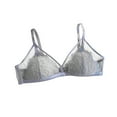 thumbnail image 2 of YWDJ Bras for Women Plus Size Back Closures Comfortable Bras No Wires Bras Adjustable Straps Half Cup Push up Wrap Sleep Bras Padded Lace Bras Solid Comfy Bras Blue XL, 2 of 3