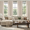thumbnail image 4 of KoshiMe Faux Linen 100% Blackout Curtains for Living Room Bedroom,96 Inch Long Thermal Insulated Back Tab Window Curtains,Oatmeal, 4 of 7
