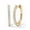 Yellow, variant on La Joya 3/4 Carat Lab-Grown Diamond Hoop Earrings, 14K White Gold Plated Sterling Silver