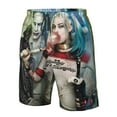 thumbnail image 5 of Suicide Squad Joker Harley Quinn Men's Beach Shorts Swim Trunks Casual Quick Dry Board Shorts Swimwear with Mesh Lined and Pockets, 5 of 8