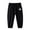 Black#01, variant on Favoffer kid's Multi-Color Elastic Waist Jogger Pants, Unisex Printed Jogger Pants, Sweat Long Pants for Daily, Outdoor, Party, Home,Toddler 3 - 10Y