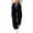 Black, variant on Womens Fleece Lined Cargo Joggers High Waisted Baggy Pintuck Sweatpants Cinch Bottom Elastic Waist Fall Y2K Streetwear with Flap Pockets, White, XL