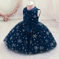 thumbnail image 2 of toraway Robes pour Enfants 9-10 Mignonnes Bébés Filles Robes Flocon de Neige Nœud Papillon Robe de Fête Formelle de Noël 1-2 Ans, 2 of 4