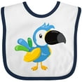 thumbnail image 3 of Inktastic Colorful Parrot, Tropical Parrot, Cute Parrot Boys or Girls Baby Bib, 3 of 4