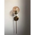 thumbnail image 5 of Aplique de pared industrial vintage, globo de cristal ámbar con aplique de pared de brazo largo dorado, aplique de pared de noche dorado (ámbar) Zhivalor WLJ-4812, 5 of 5