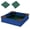 Navy, variant on Costway Kids Outdoor Sandbox 48.5" x 48.5" x 12.5" Large HDPE Sandpit with Oxford Cover Brown