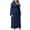 Navy, variant on Women's Plus Size Satin Pajama Sets Loose V Neck Cami Nightgown with Robes Sleepwear 2 Piece Loungewear Nighty Ladies Pajamas Sets XXL