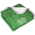 thumbnail image 3 of Velvet Plush Throw Thermal Blanket - 4x5FT - Abstract Clover Printed for Couch Bed Sofa Car, 3 of 5