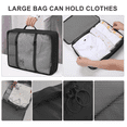 thumbnail image 3 of 8pcs Bolsas Organizadoras De Maletas Para Viaje Impermeable Xtellar negro, 3 of 4