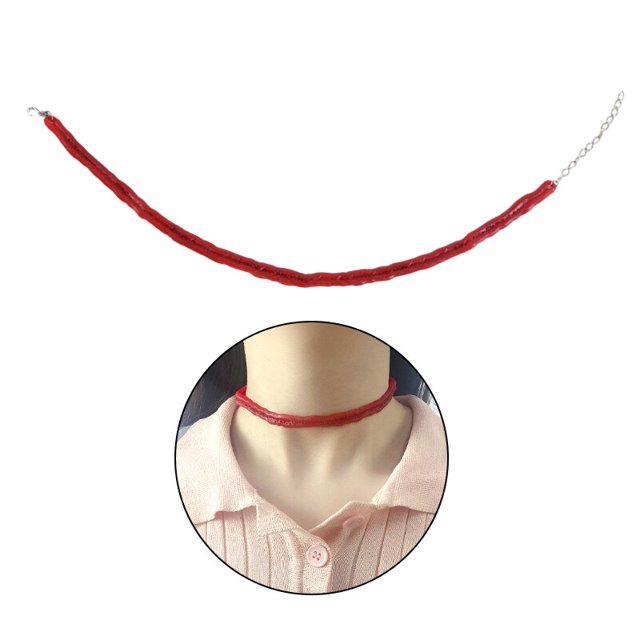 Collar de goteo de sangre de Horror para decoración de Halloween, Gargantilla de fantasía de vampiro, Joker, accesorios de fiesta, 1 ud.