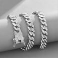 thumbnail image 4 of (Gold-20cm)NL016 Hip-Hop Alloy Full Diamond Cuban Necklace, 4 of 5
