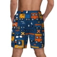 thumbnail image 2 of Lsque Mens Swim Trunks Funny Steam Train Pattern - Bathing Suit Compression Liner - Beach Swim Shorts Swimwear - (S-3XL) - Stretch Quick Dry -Small, 2 of 9