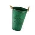 thumbnail image 4 of Plantador de flores de granja cubeta de metal de almacenamiento de almacenamiento de resistente multipropósito con manijas para la fiesta de los casos verde, 4 of 8